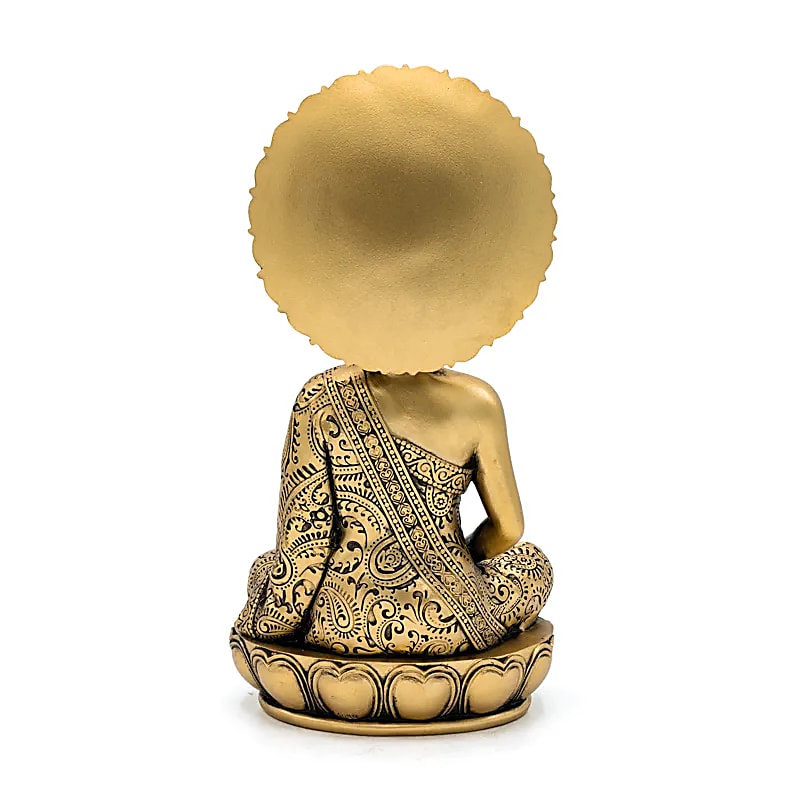 Bouddha méditation couleur or