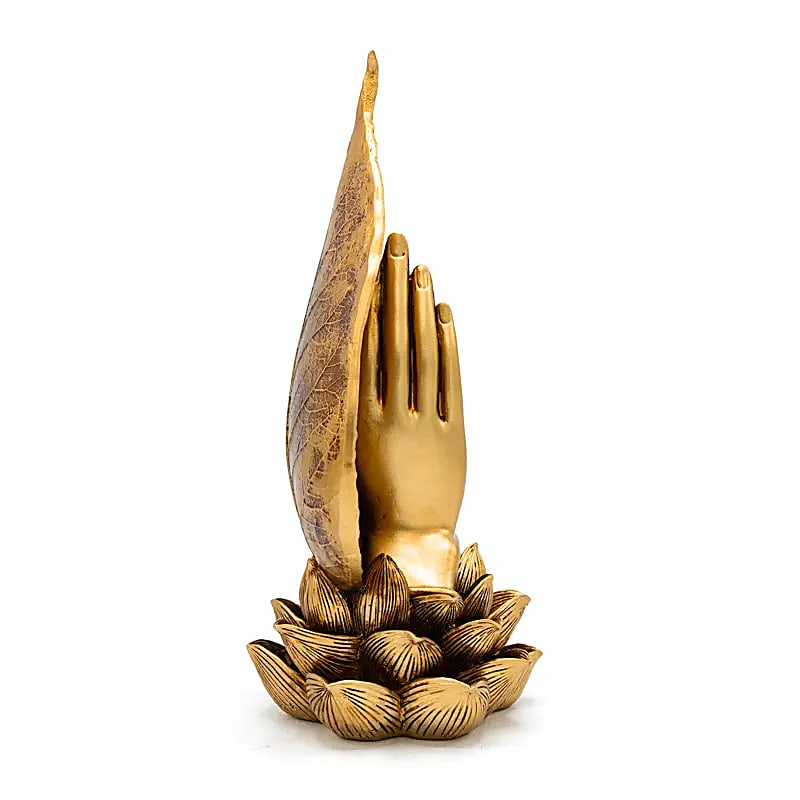 Deco Praying Hands gold coloured