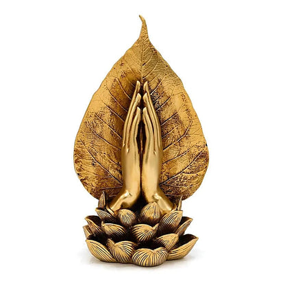 Deco Praying Hands gold coloured thumb