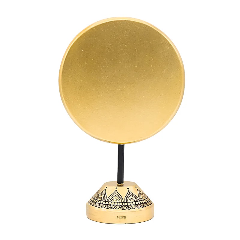 Deco Yoga meditatie rond op voet goudkleurig Kopen