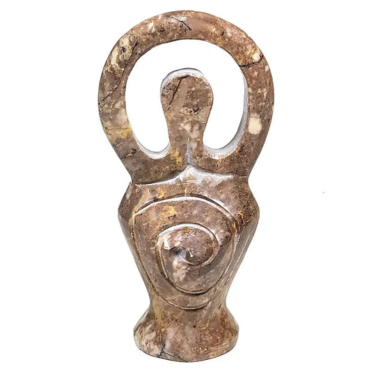 Goddess statuette soapstone natural
