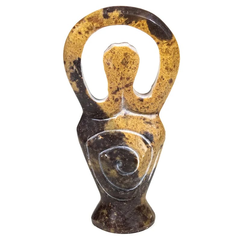Göttin Statuette Speckstein naturell großhandel