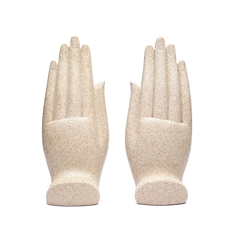 Namaste Mudra Hände mit Buddhas sandfarben
