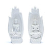 Namaste Mudra Hände mit Buddhas weiß