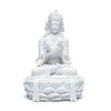 Buddha statue with dorje and bell white