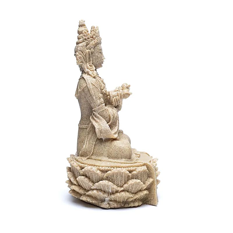 Buddha statue with dorje and bell sand colour
