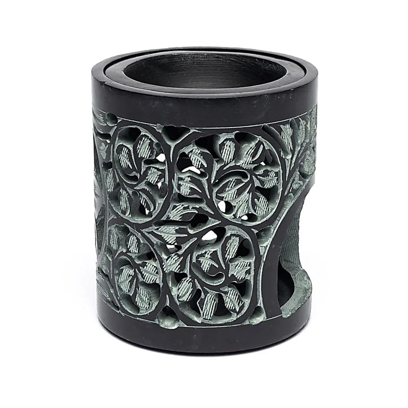 Rauchergefäß - Duftlampe Speckstein schwarz kaufen