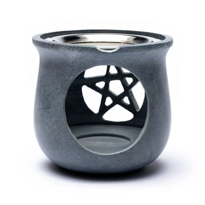 Acheter Brûle encens Pentacle en pierre à savon gris thumb