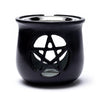 Brûle encens Pentacle en pierre à savon noir