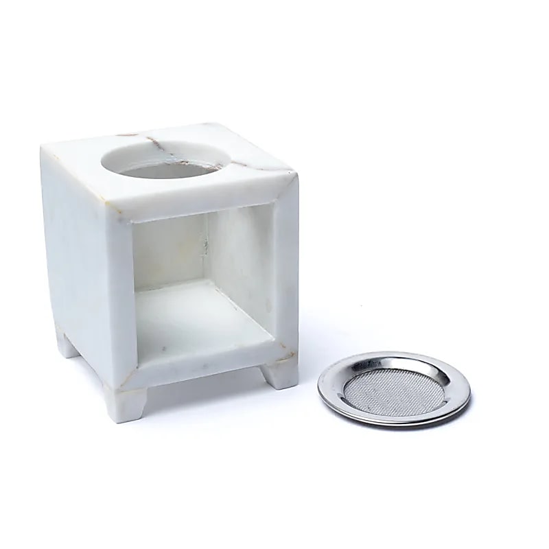 Comprar Quemador incienso Flor de la vida mármol blanco