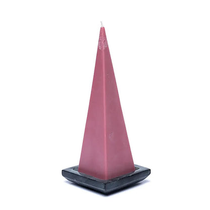 Plateau/socle à bougie - carré en stéatite grise de gros thumb