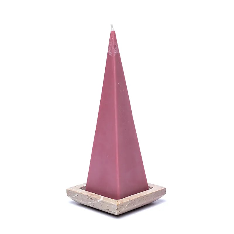 Vassoio/base per candele quadrato in pietra ollare beige