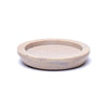 Plateau/socle à bougie - rond en stéatite beige