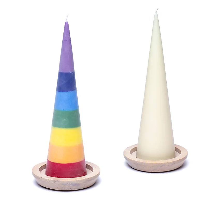 Untersetzer / Kerzenständer rund beige Speckstein