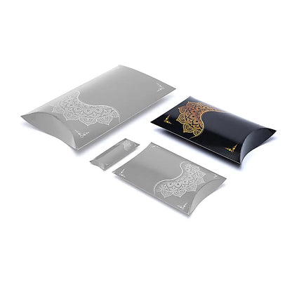 Kissenbox L schwarz gold Mandala Blume großhandel thumb