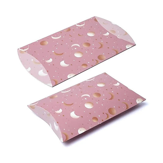 Busta di cartone M luna e stelle rosa