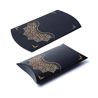 Busta di cartone M fiore mandala nero oro thumb