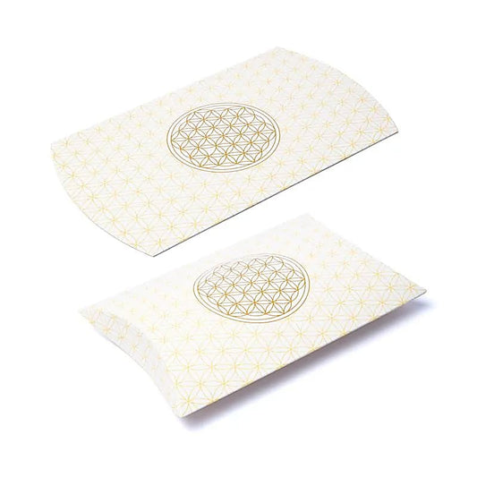 Pillow box M white gold flower of life
