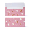 Enveloppe carte cadeau lune et étoiles rose