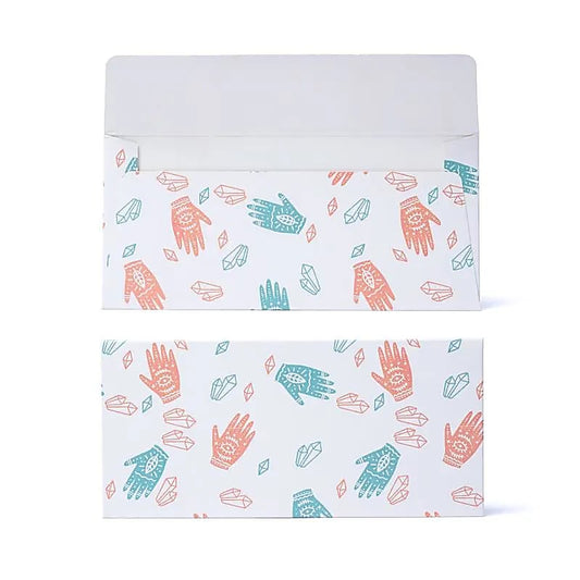 Busta per carta regalo mano divina e gemme