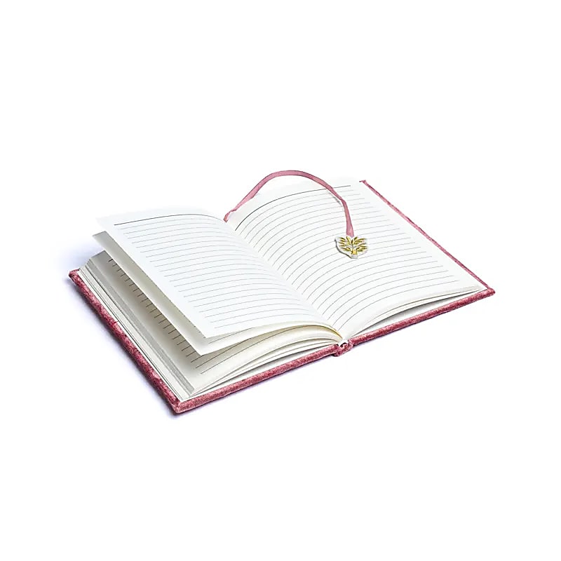 Notizbuch Samt rosa mit Lebensbaum - 20x15 cm großhandel