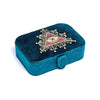 Jewellery / tarot box velvet petrol with tarot eye