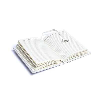 Notitieboek fluweel wit met zon en maan groothandel thumb