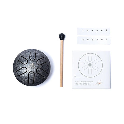 Hluru Mini Tambour à languette gris acier 6 notes La mineur Métal thumb