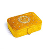 Jewellery / tarot box velvet yellow with sun