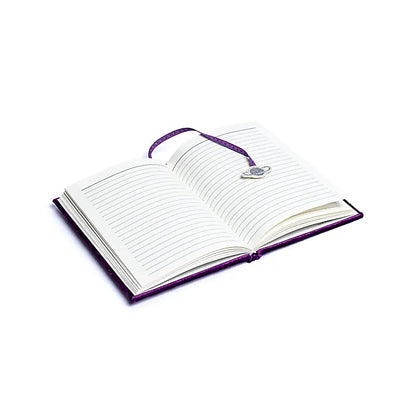 Cuaderno de terciopelo púrpura con galaxia al por mayor thumb