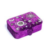 Jewellery / tarot box velvet purple with galaxy