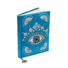 Cuaderno de terciopelo azul con Ojo de la Providencia