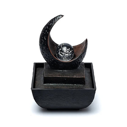 Water fountain moon Polyresin thumb