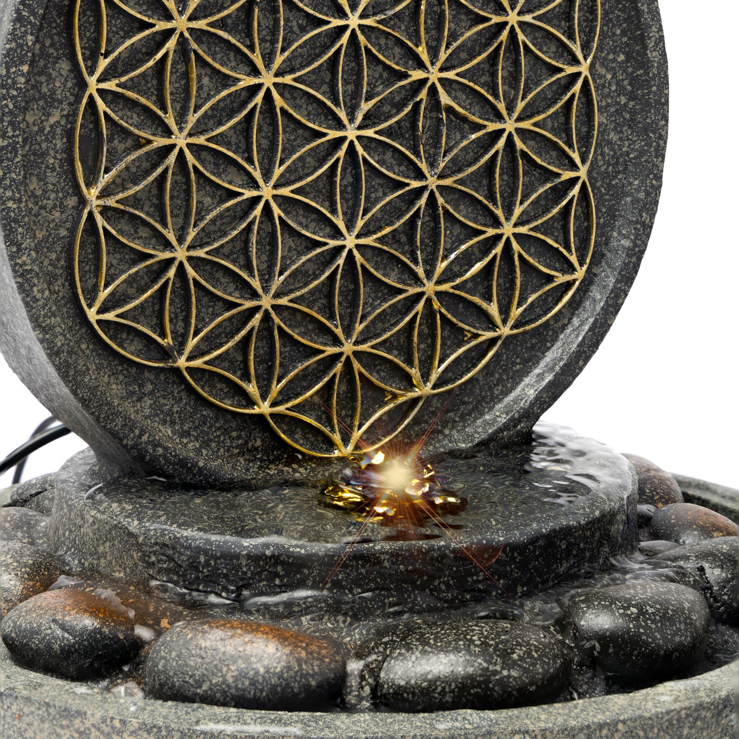 Fuente de agua Flor de la Vida