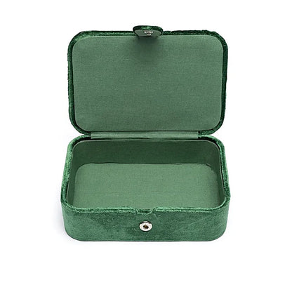 Coffret à bijoux / tarot velours vert avec lotus de gros thumb