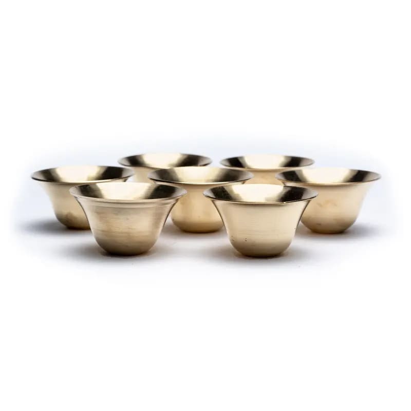 Opferschalen SET von 7 Schalen Messing