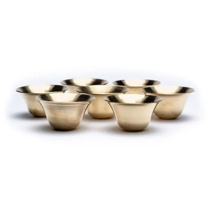 Opferschalen SET von 7 Schalen Messing thumb