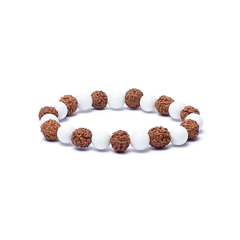Bracelet rudraksha / coquillage