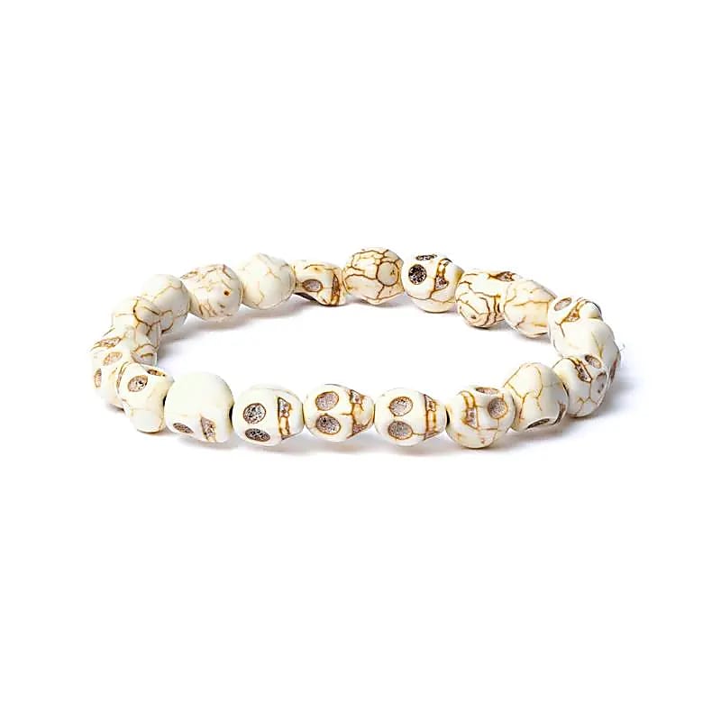 Armband been 21 schedelvormige kralen