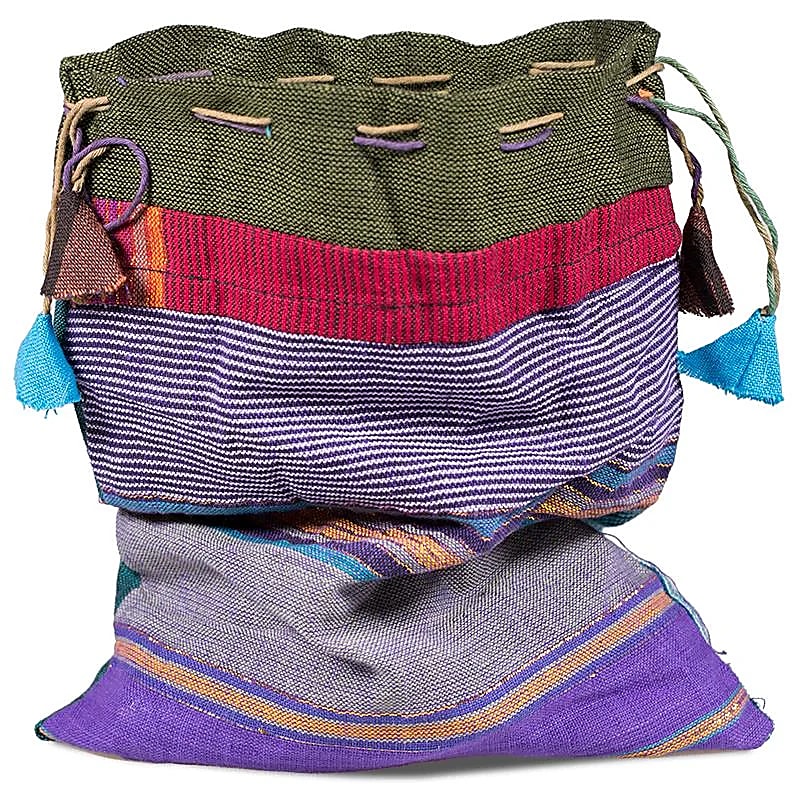 Vintage cotton bag mixed colours