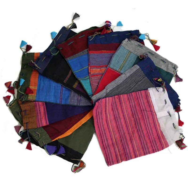 Vintage cotton bag mixed colours Cotton