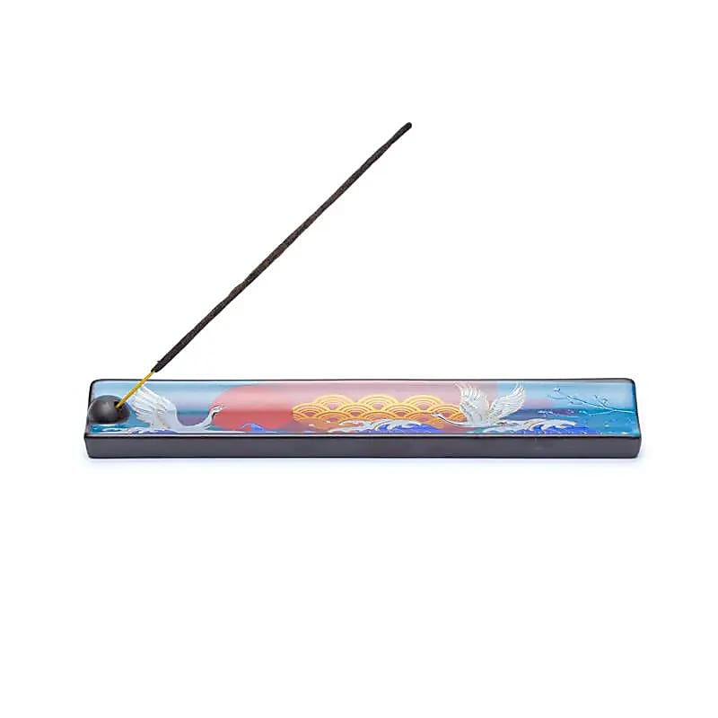 Ceramic incense holder Good luck Cranes
