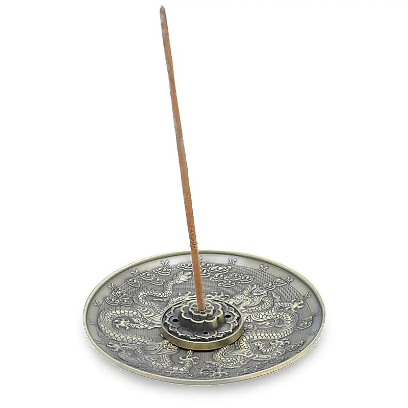 Incense burner Dragons bronze colour