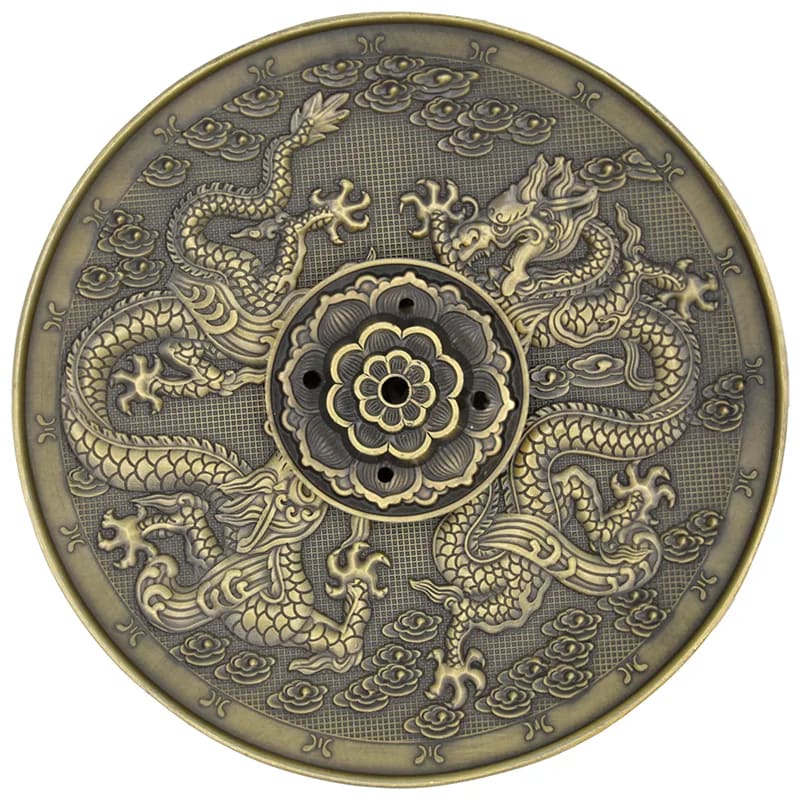 Incense burner Dragons bronze colour wholesale