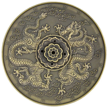 Incense burner Dragons bronze colour wholesale thumb