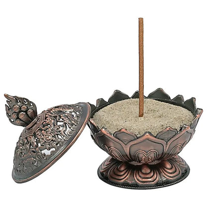 Räucherstäbchenhalter Lotus kupferfarbig thumb