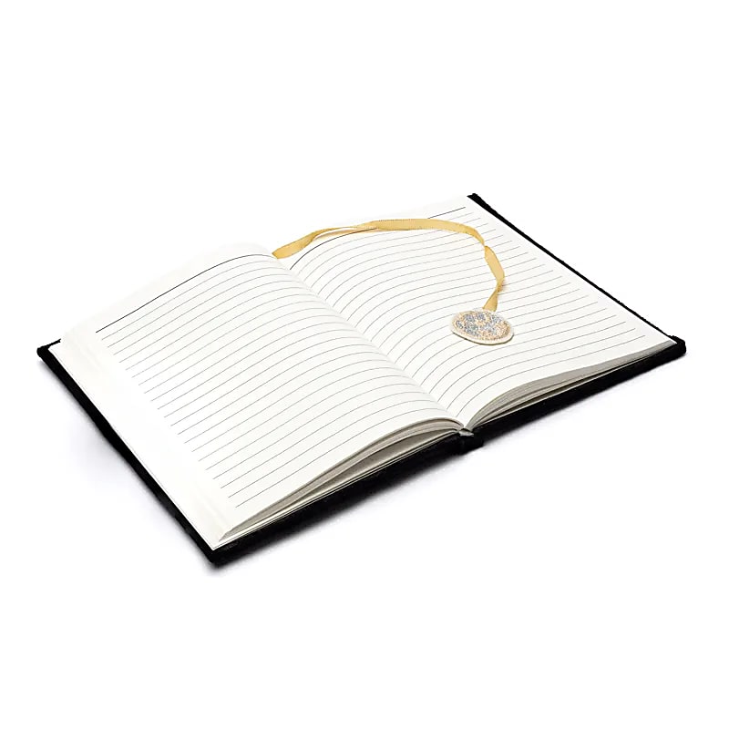 Carnet velours noir avec phases lunaires