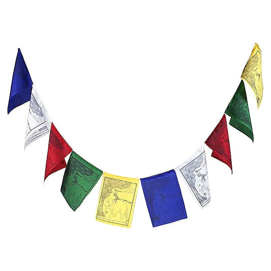Banderas tibetanas "Los cuatro amigos"