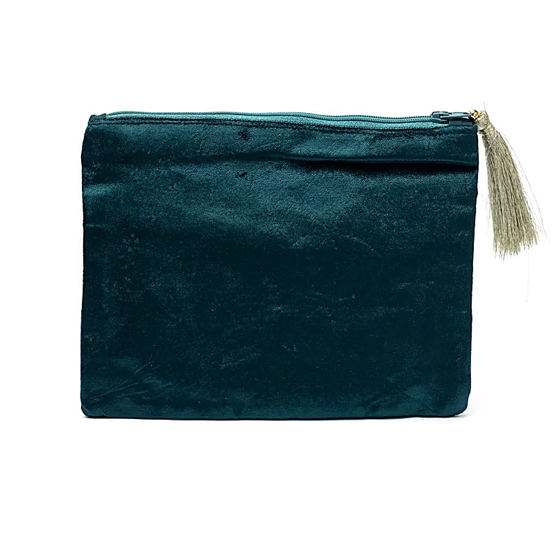 Etui fluweel petrol met Seed of Life groothandel