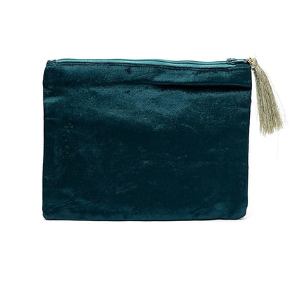 Etui fluweel petrol met Seed of Life groothandel thumb